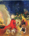 Odilon Redon the red sphinx Art A4 Photo Print