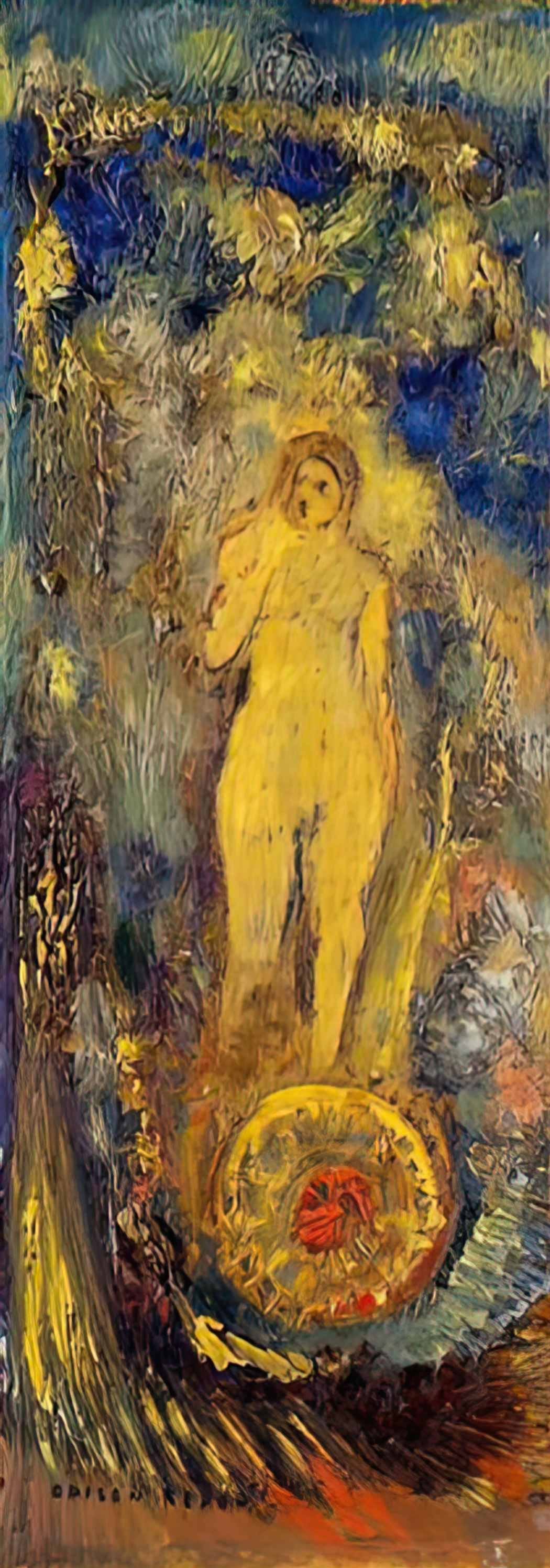 Odilon Redon the wheel of fortune Art A4 Photo Print