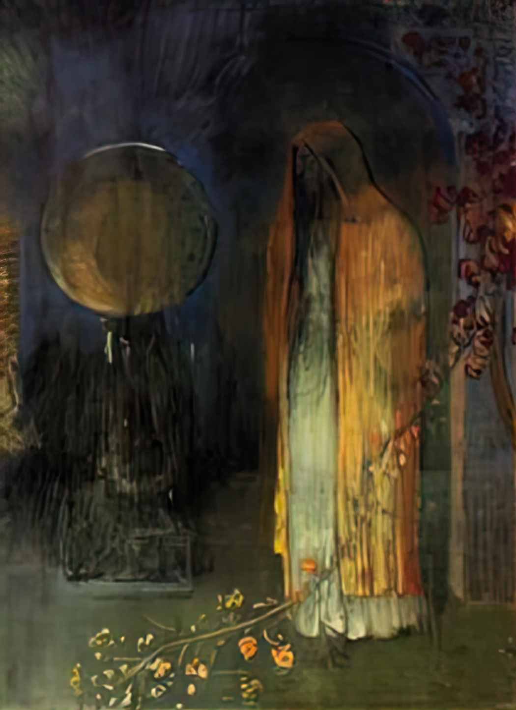 Odilon Redon the yellow cape 1895 Art A4 Photo Print