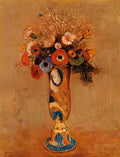 Odilon Redon wildflowers in a long necked vase Art A4 Photo Print