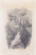 Odilon Redon woman and the mountain landscape Art A4 Photo Print