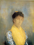 Odilon Redon woman with a yellow bodice Art A4 Photo Print