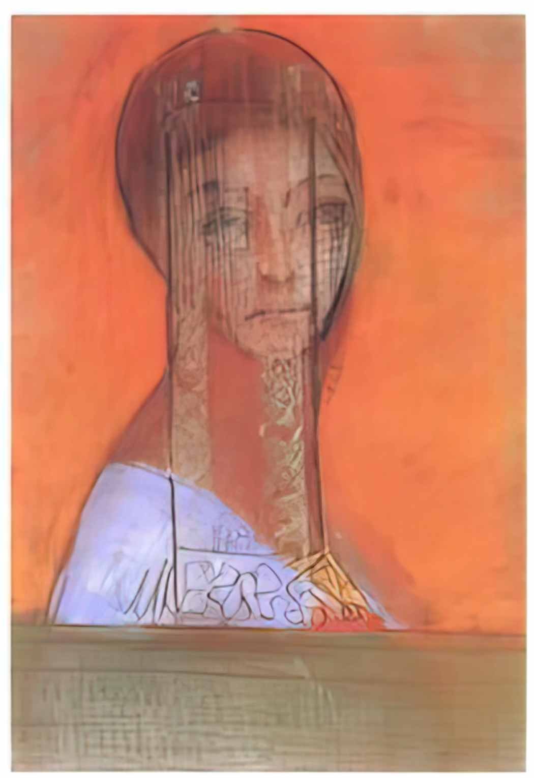 Odilon Redon woman with veil 1895 Art A4 Photo Print