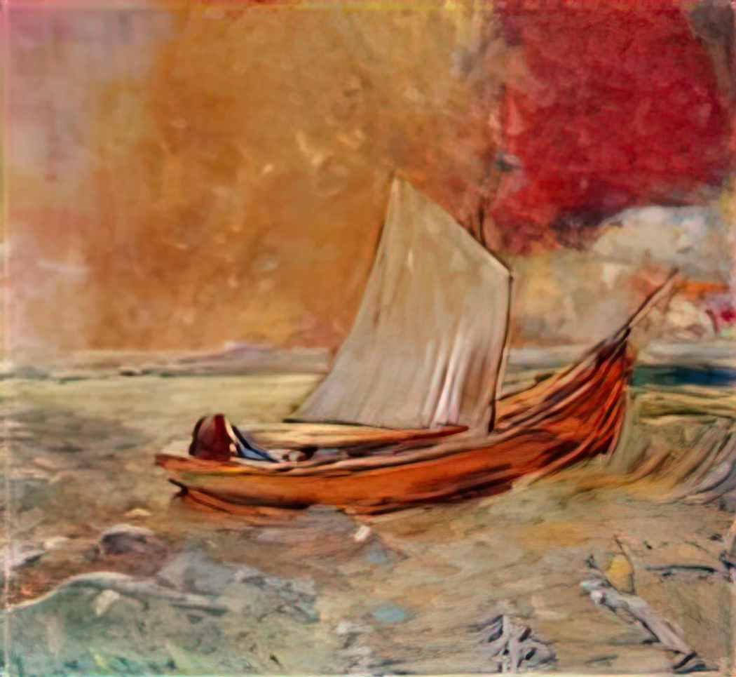 Odilon Redon yellow boat Art A4 Photo Print