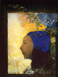 Odilon Redon young girl in a blue bonnet Art A4 Photo Print