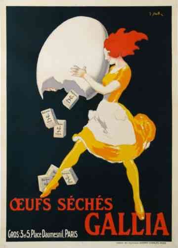 Oeufs Seches Gallia Vintage Advert A4 Photo Print