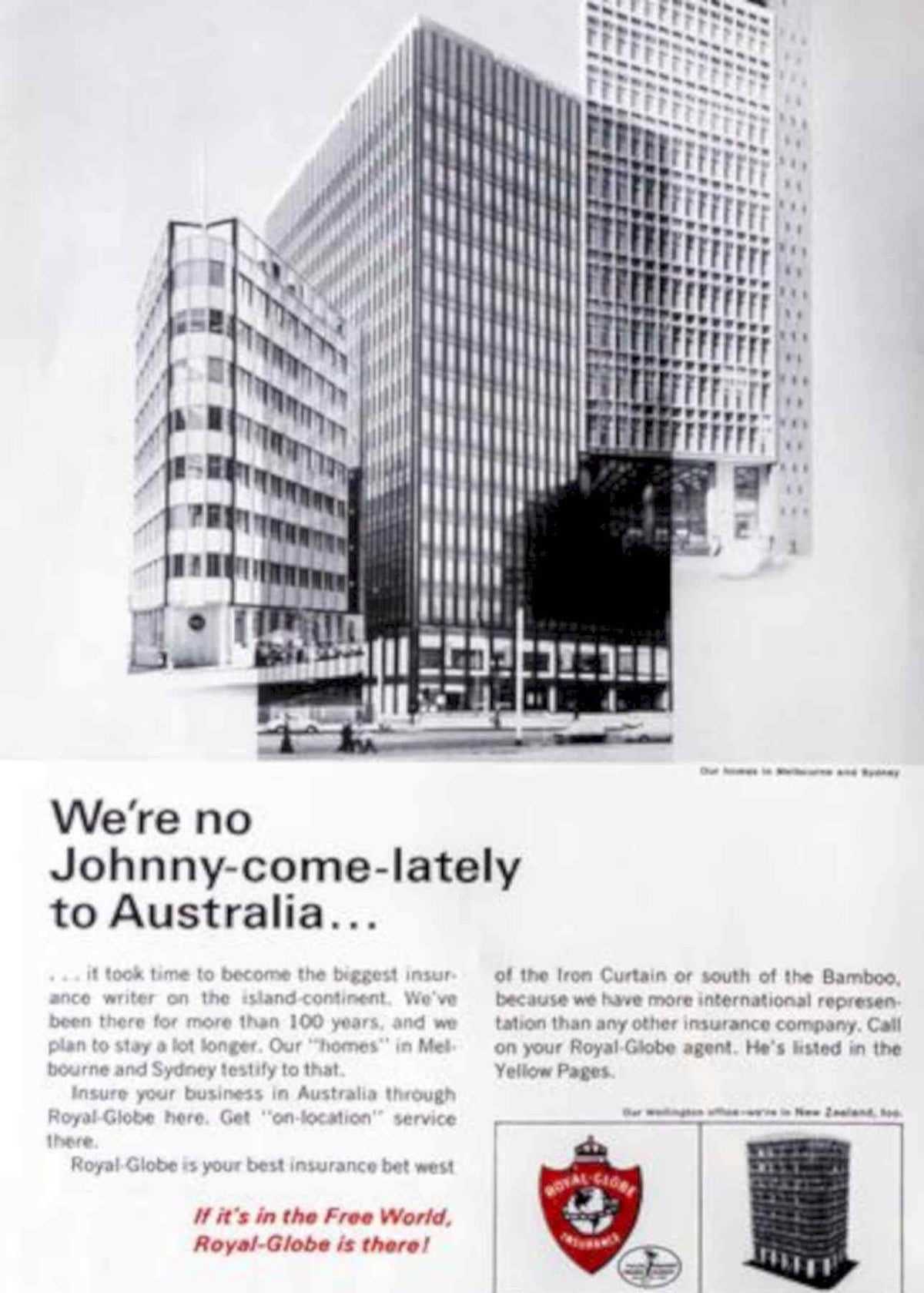 Office Buildings Australia Vintage Retro Advert Poster A4 Photo Print