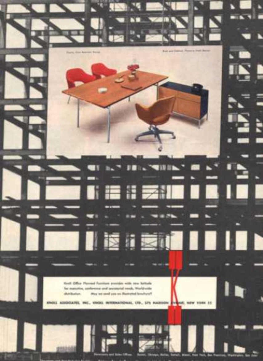 Office Table Chair Vintage Retro Advert Ads A4 Photo Print