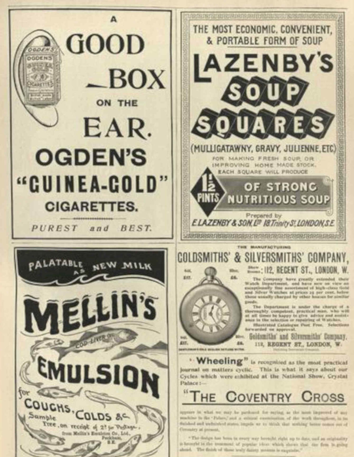 Ogdens Soup Squares Vintage Retro Advert Poster A4 Photo Print