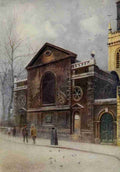 Ogilvy James Relics & Memorials of London City 1910 St Mary the Virgin Aldermanbury Vintage A4 Photo Print