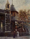 Ogilvy James Relics & Memorials of London City 1910 The Temple Church A4 Photo Print