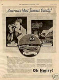 Oh Henry Candy 2 Vintage Retro Advert Ads A4 Photo Print