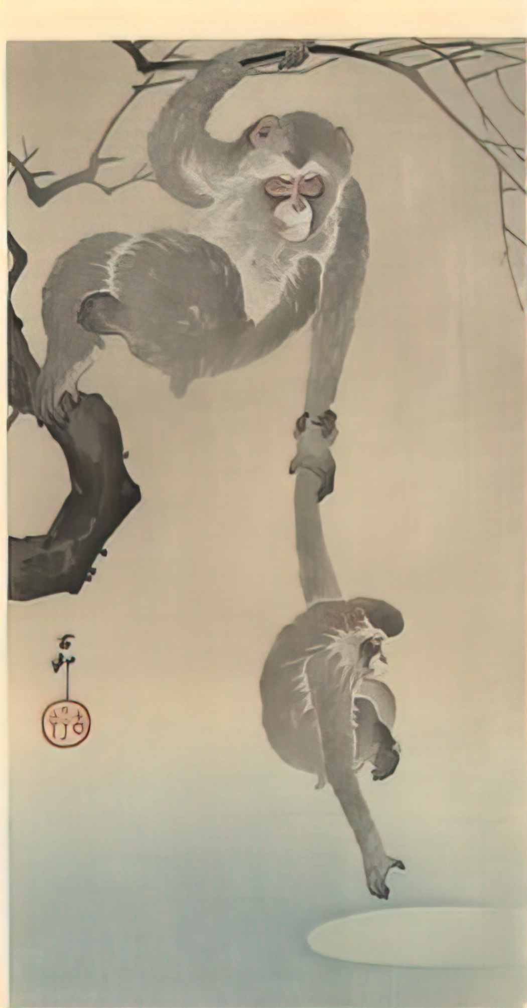 Ohara Koson monkey with her child Art A4 Photo Print