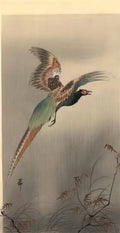 Ohara Koson pheasant in flight Art A4 Photo Print