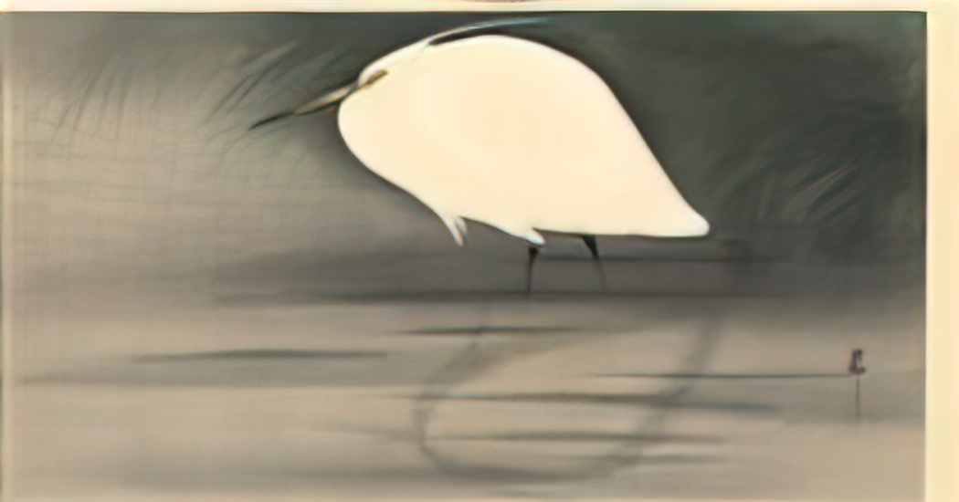 Ohara Koson small white egret Art A4 Photo Print