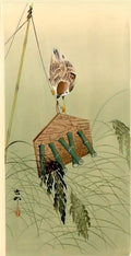 Ohara Koson sparrow and scarecrow Art A4 Photo Print