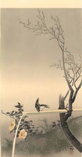 Ohara Koson stonechat Art A4 Photo Print