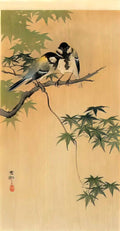 Ohara Koson tits on maple Art A4 Photo Print