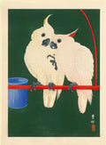 Ohara Koson two white cockatoos on a red bar Art A4 Photo Print