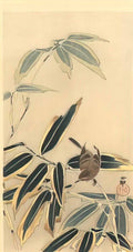 Ohara Koson wheatear and bamboo Art A4 Photo Print