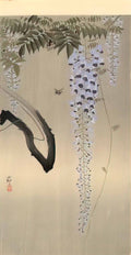 Ohara Koson wisteria and bee Art A4 Photo Print