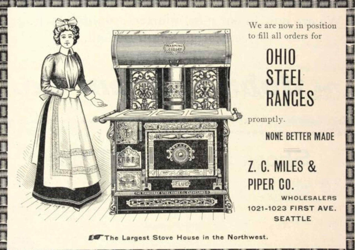 Ohio Steel Ranges Vintage Retro Advert Poster A4 Photo Print