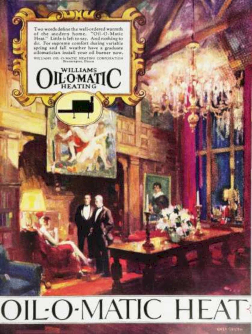 Oil Omatic Heating Vintage Retro Advert Ads A4 Photo Print