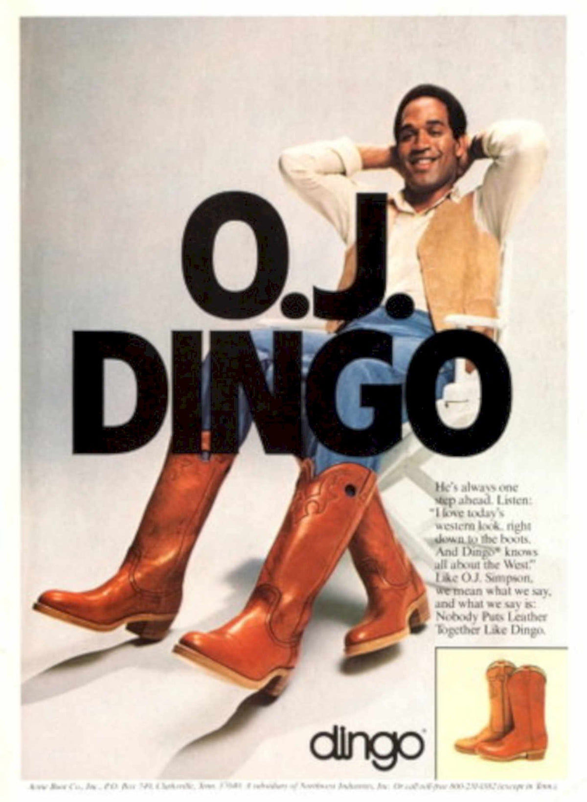 Oj Dingo Boots 2 1970s Vintage Retro Advert