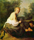Old And Young Woman Rembrandt A4 Photo Print