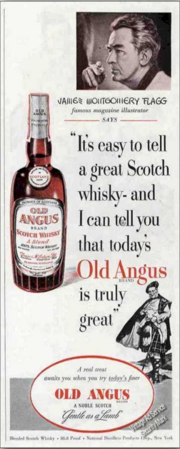 Old Angus Scotch Vintage Retro Advert Ads A4 Photo Print