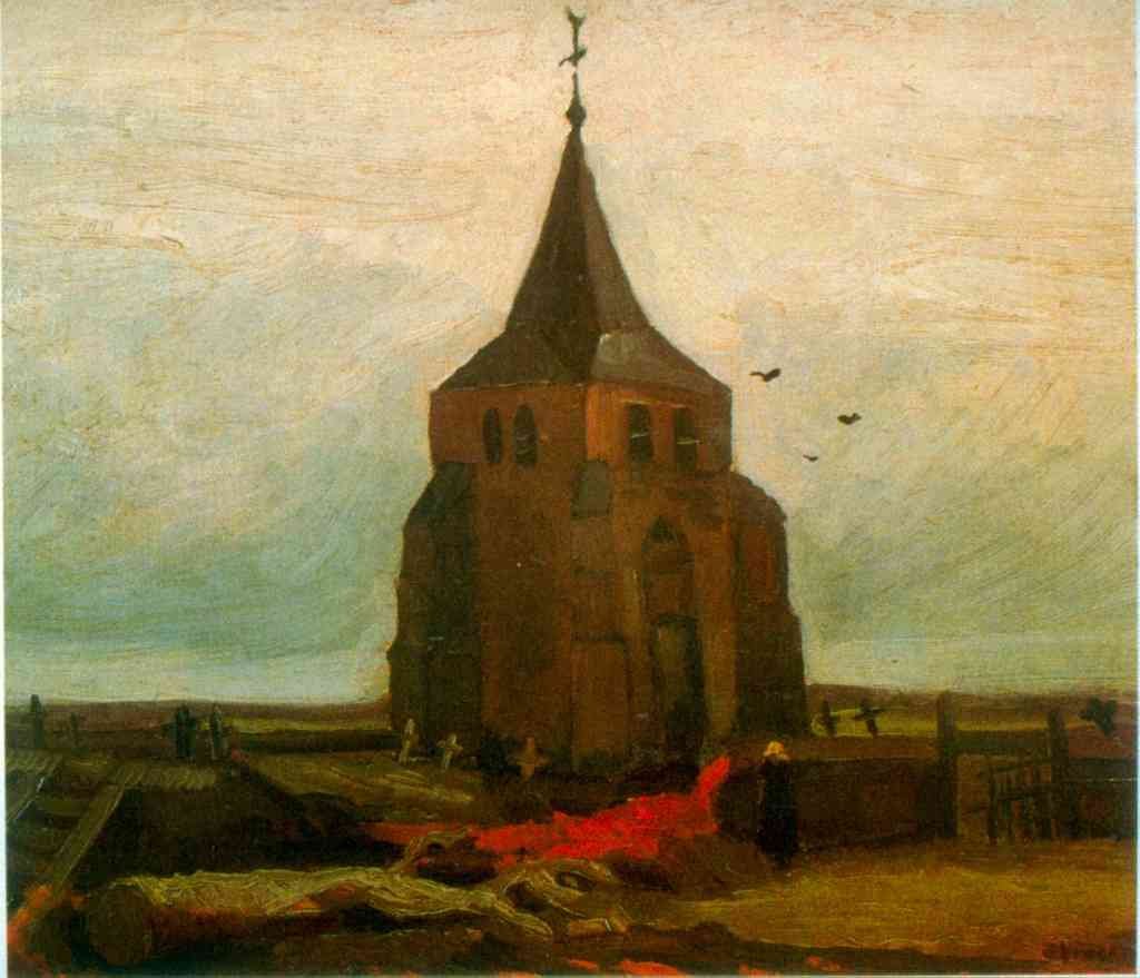 Old Church Van Gogh A4 Photo Print