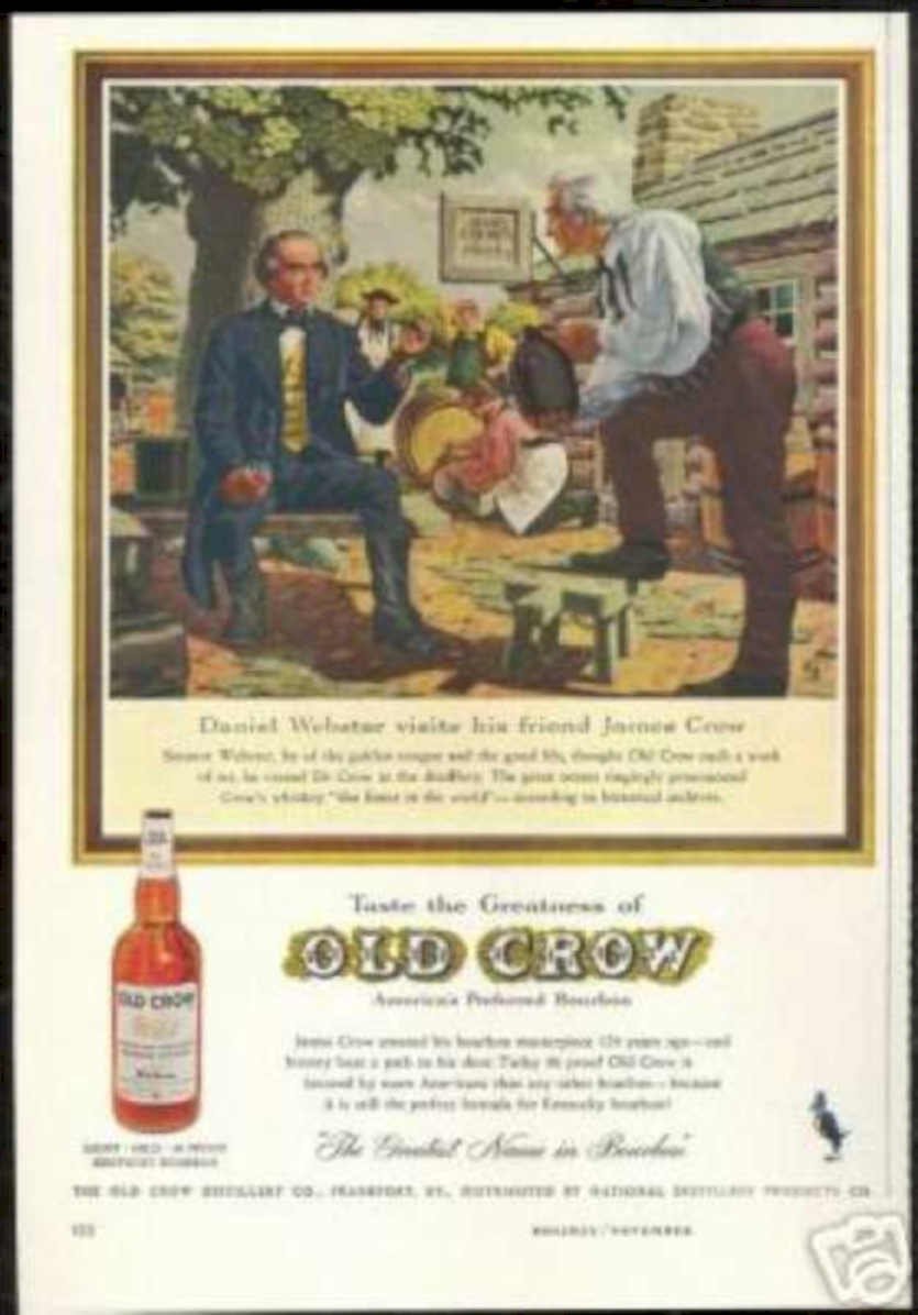 Old Crow Bourbon 3 Vintage Retro Advert Ads A4 Photo Print