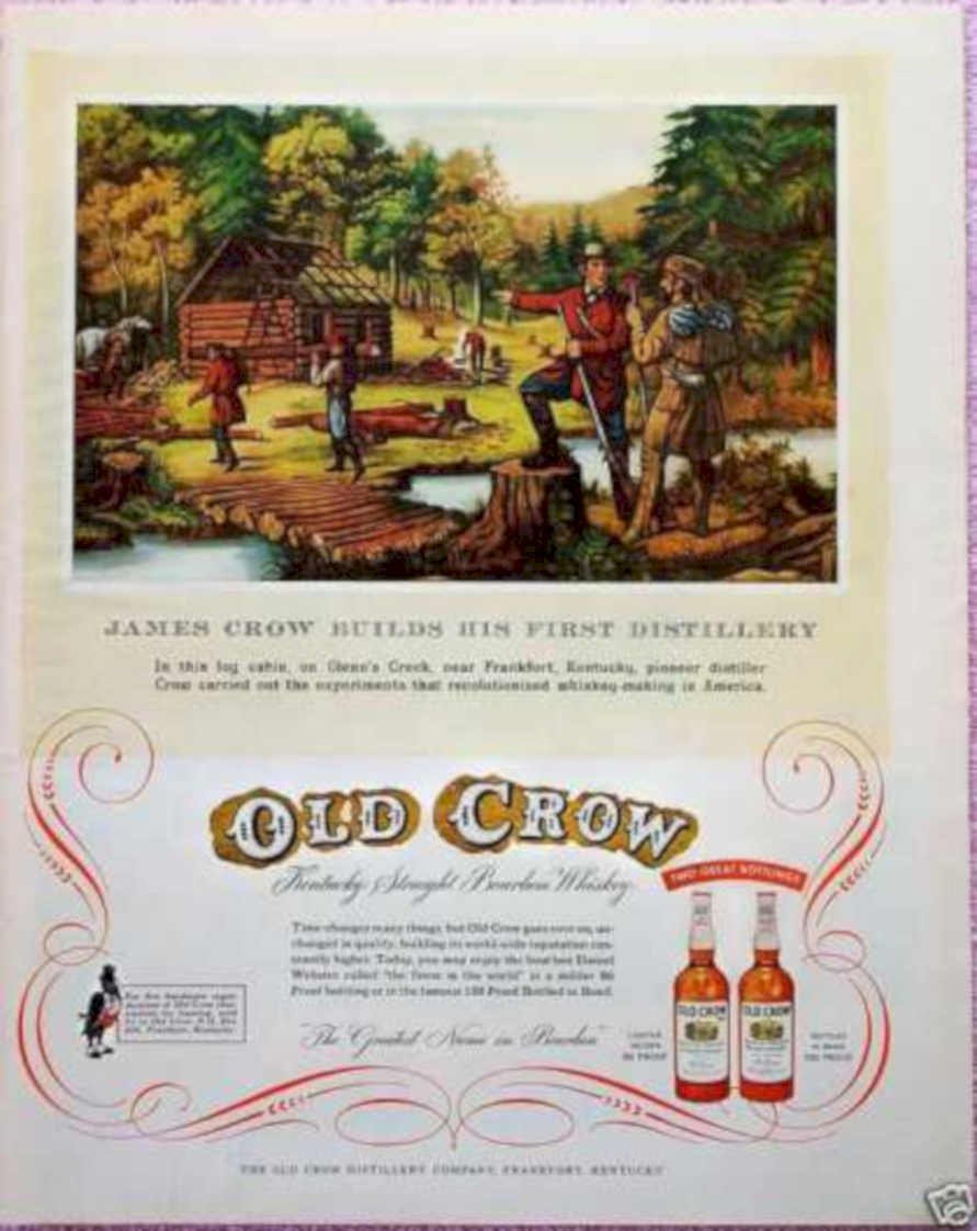 Old Crow Distillery Vintage Retro Advert Ads A4 Photo Print