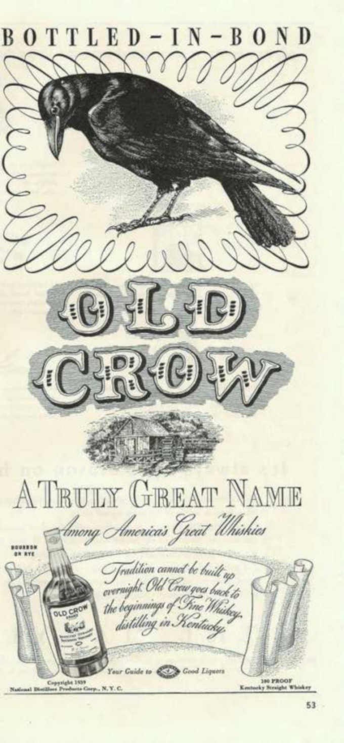 Old Crow Raven Vintage Retro Advert Ads A4 Photo Print