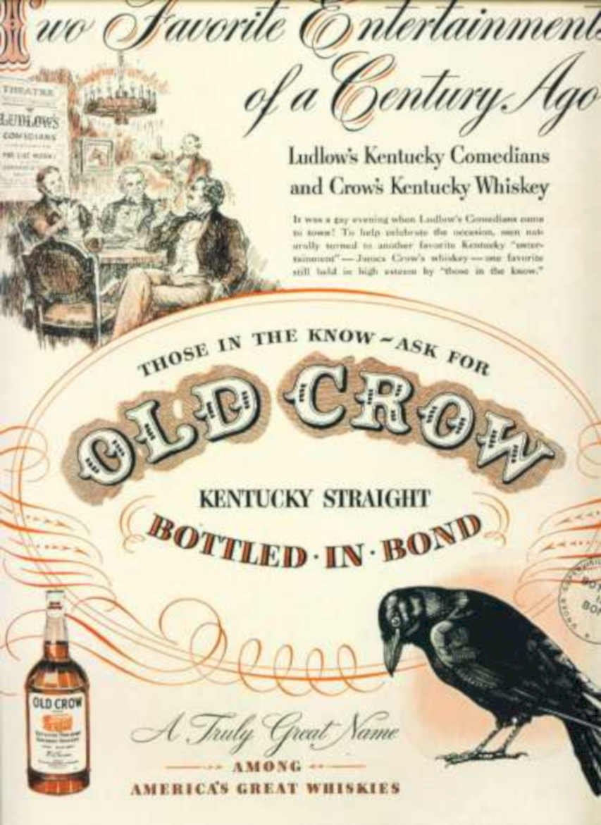 Old Crow Whiskey 1 Vintage Retro Advert Ads A4 Photo Print