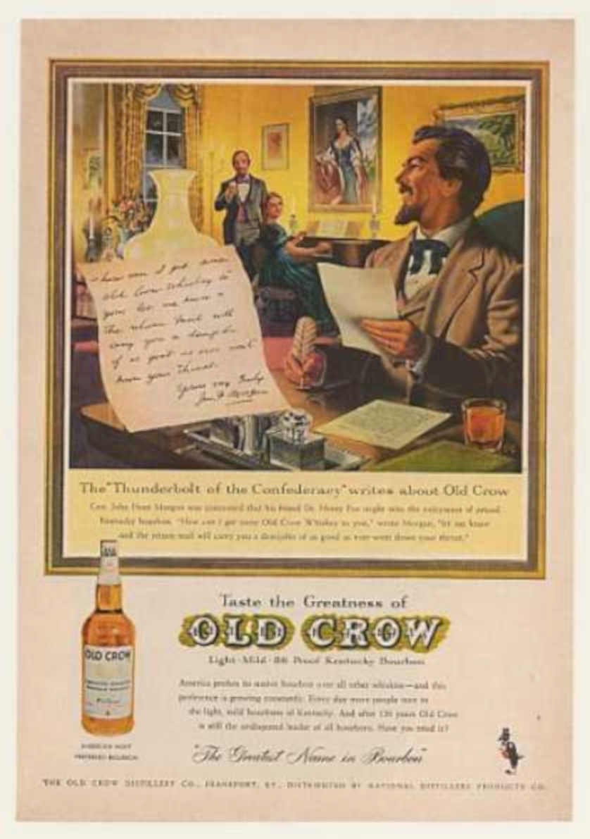 Old Crow Whiskey Vintage Retro Advert Ads A4 Photo Print