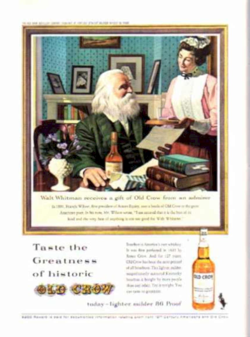 Old Crow Whitman Vintage Retro Advert Ads A4 Photo Print