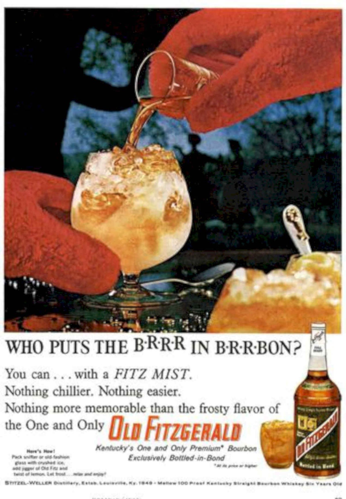 Old Fitzgerald Bourbon Vintage Retro Advert Poster A4 Photo Print