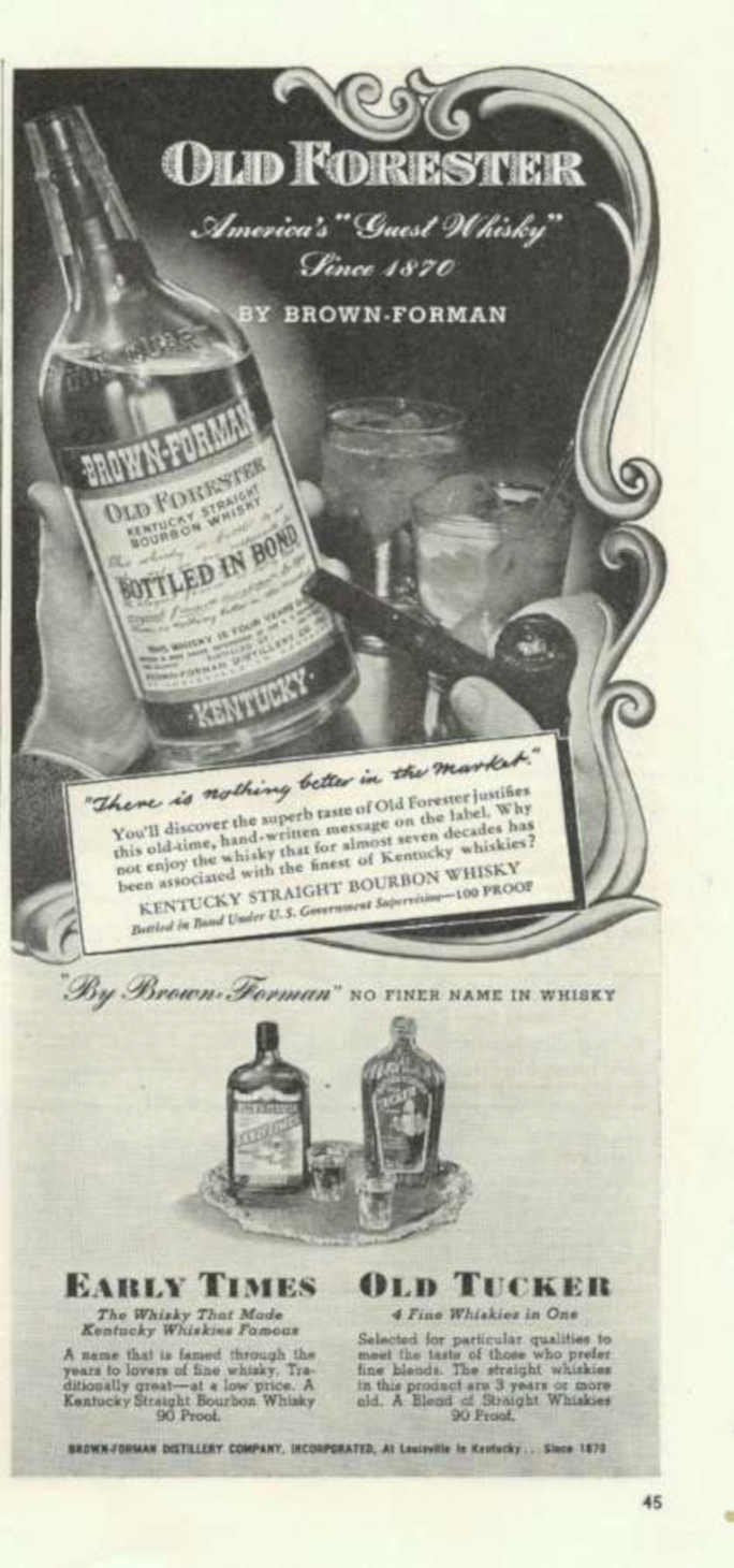 Old Forester Whiskey 3 Vintage Retro Advert Ads A4 Photo Print