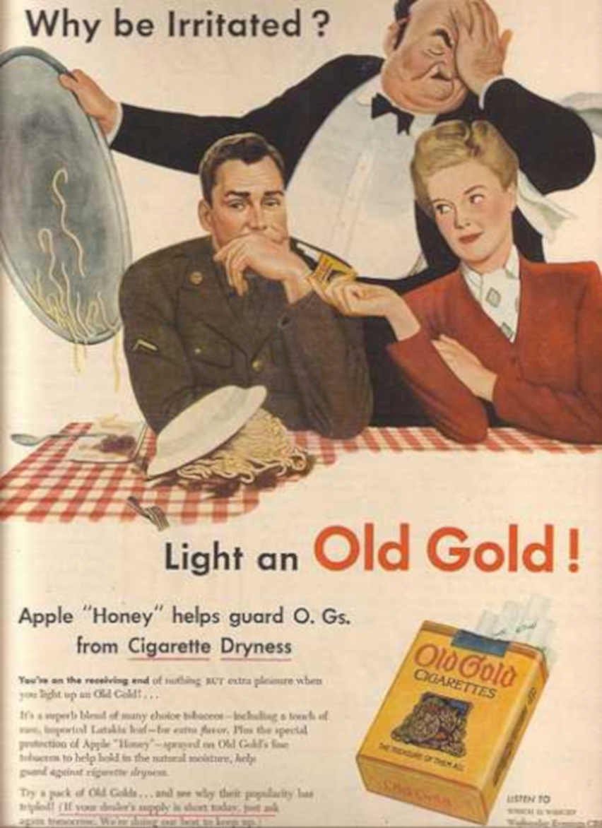 Old Gold Cigarette Vintage Retro Advert Ads A4 Photo Print