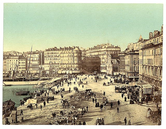 Old Harbor I Marseille Vintage A4 Photo Print