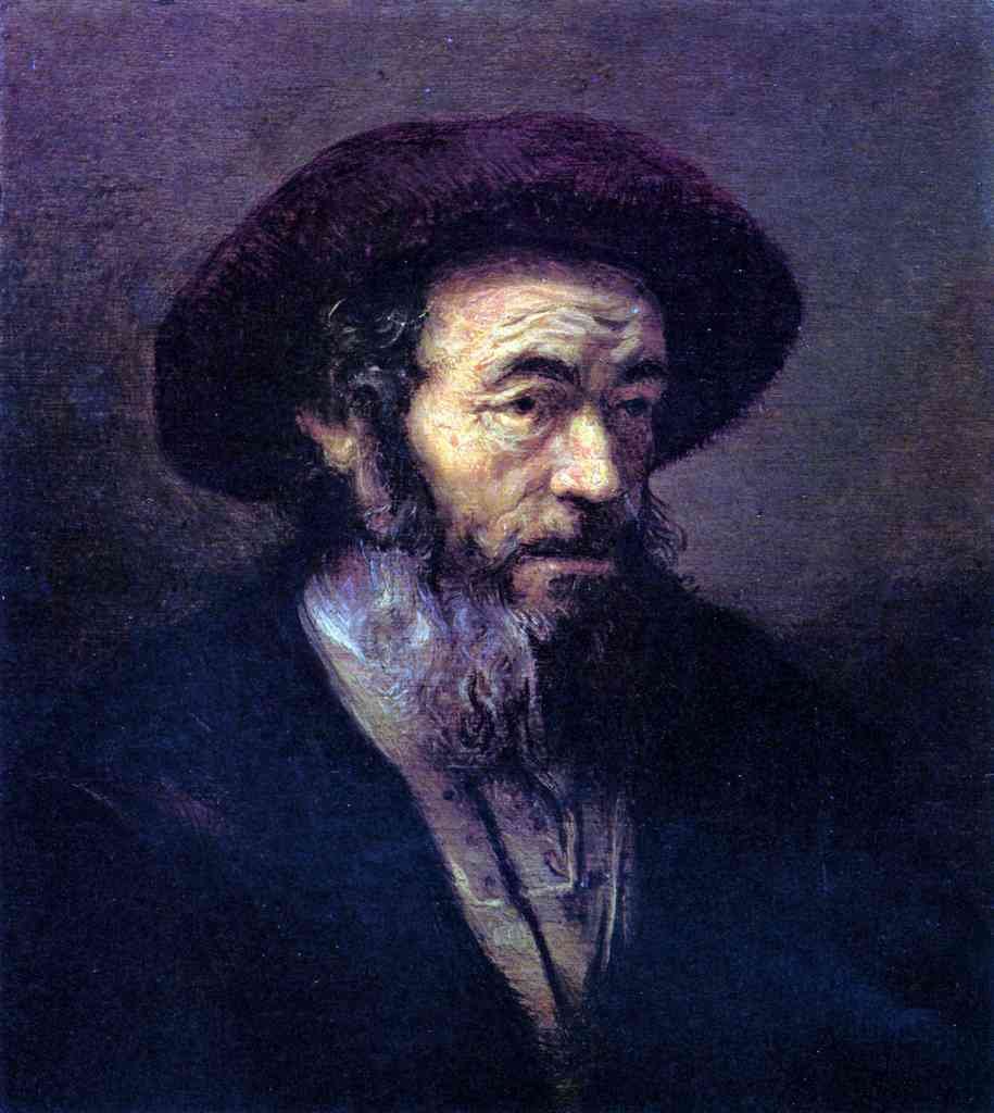 Old Man With A Fur Cap Rembrandt A4 Photo Print