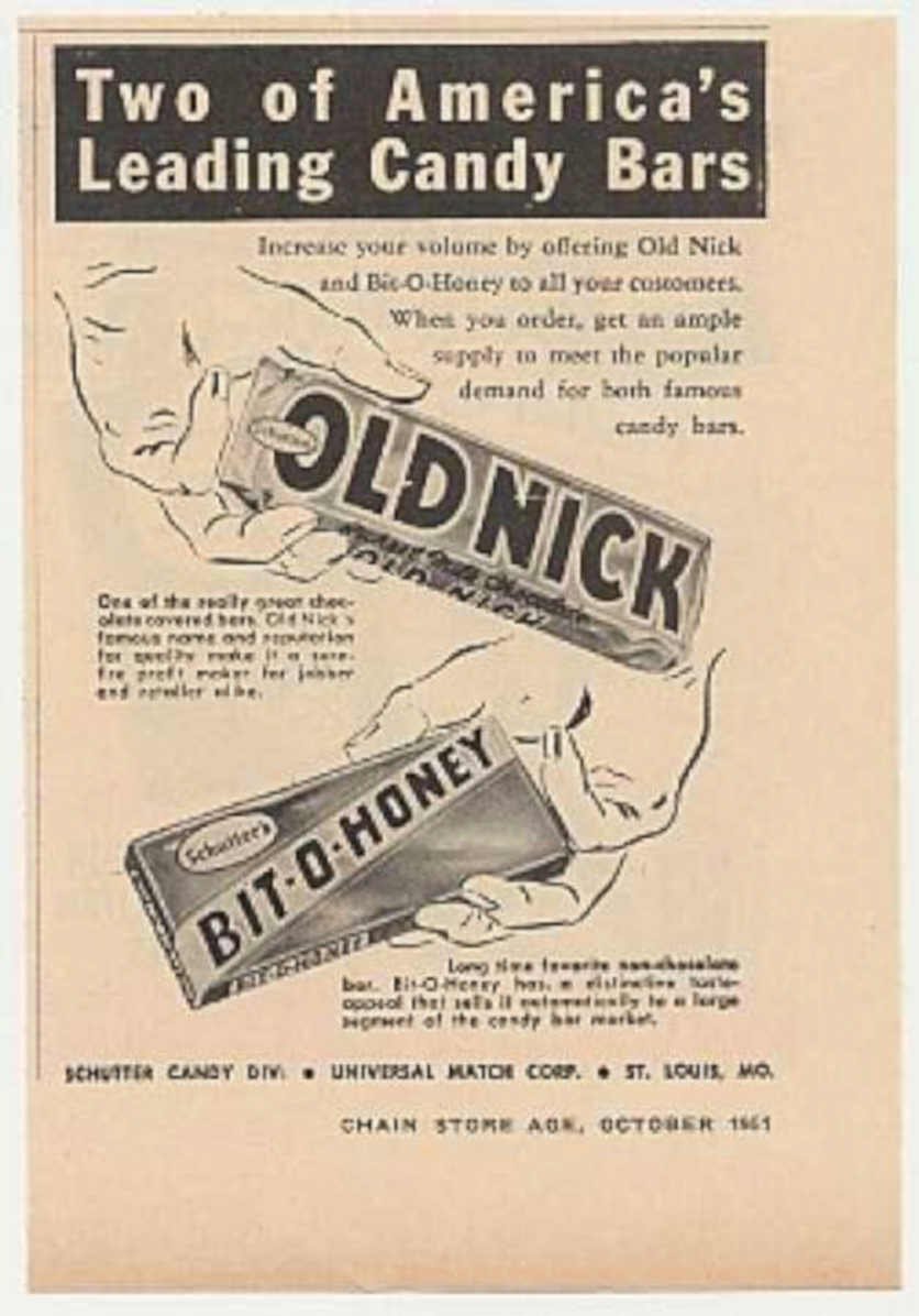 Old Nick Candy Vintage Retro Advert Ads A4 Photo Print