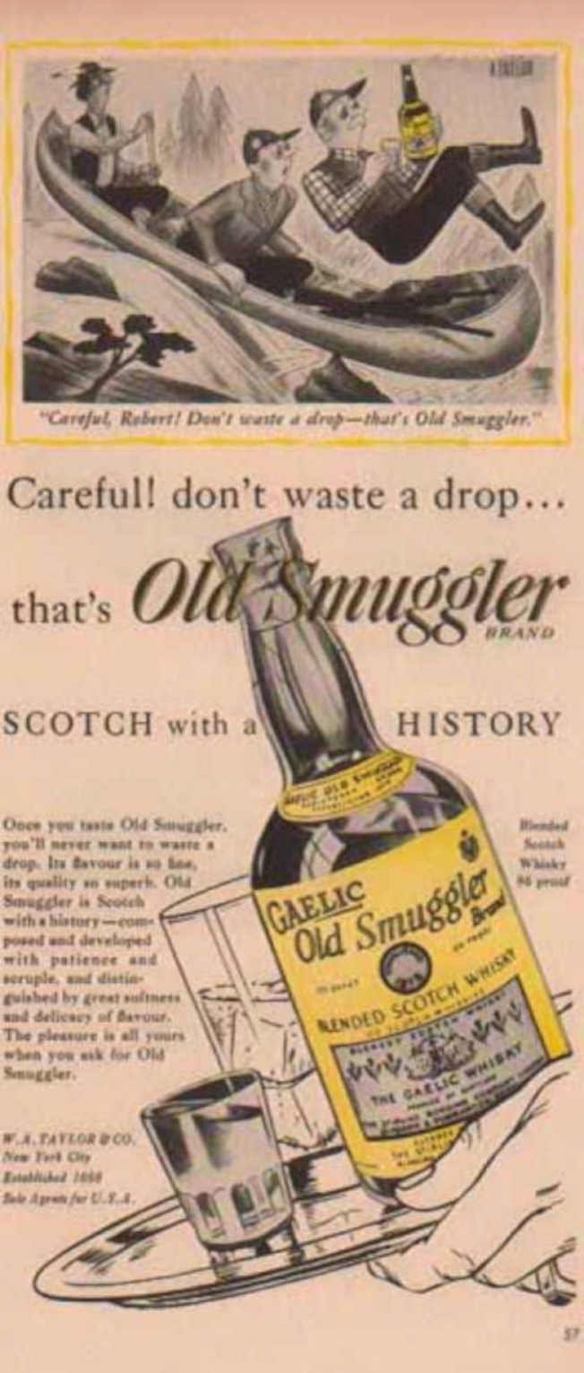 Old Smuggler Scotch 4 Vintage Retro Advert Ads A4 Photo Print