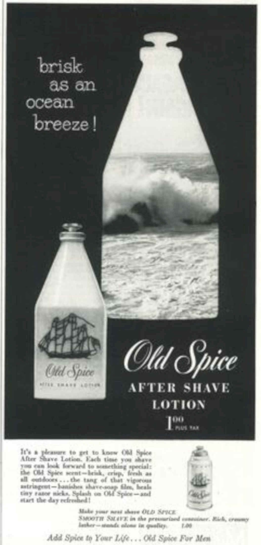 Old Spice Aftershave Vintage Retro Advert Poster A4 Photo Print