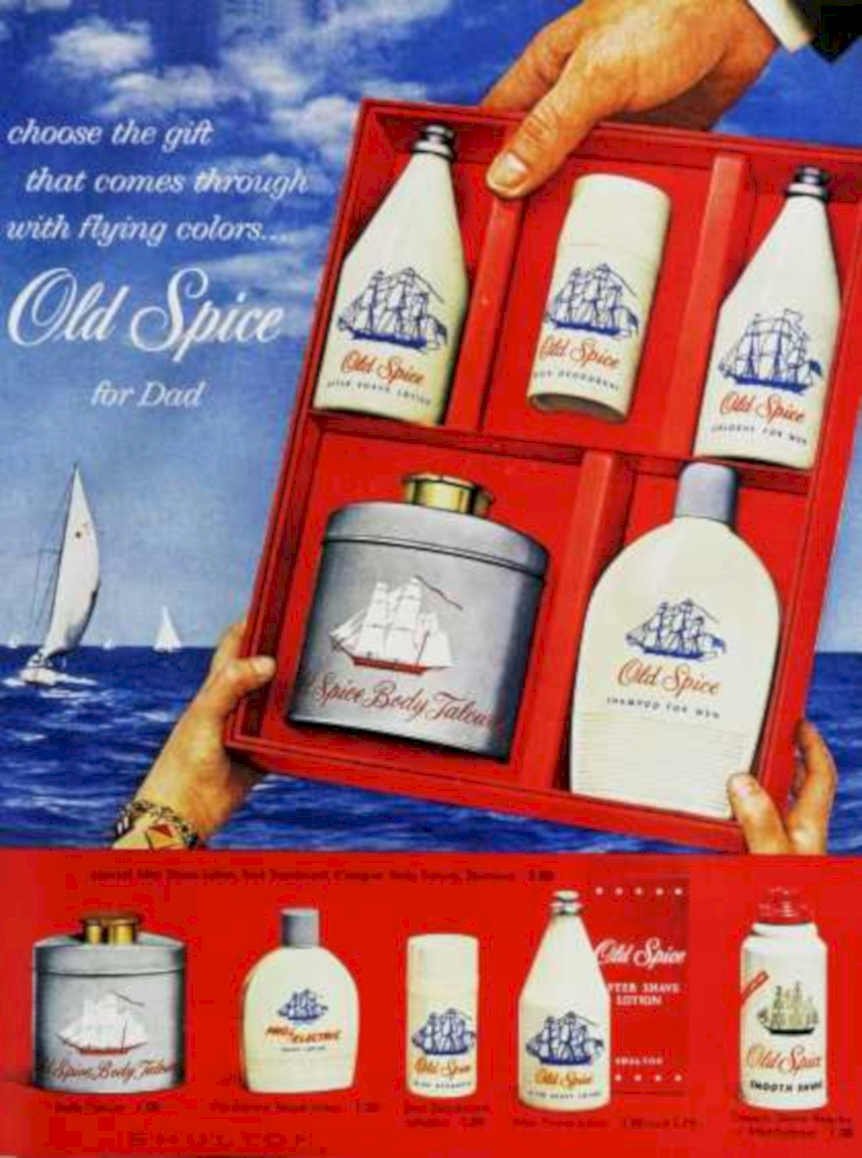 Old Spice Gift Vintage Retro Advert Ads A4 Photo Print