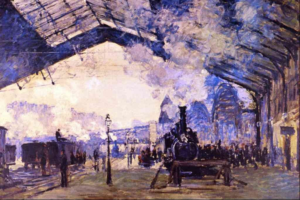Old St Lazarre Station Monet Impressionism A4 Photo Print