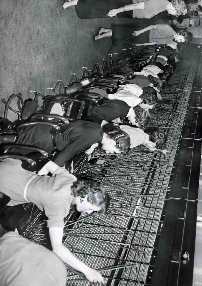 Old Style Switchboard And Operators 2 A4 Photo Print