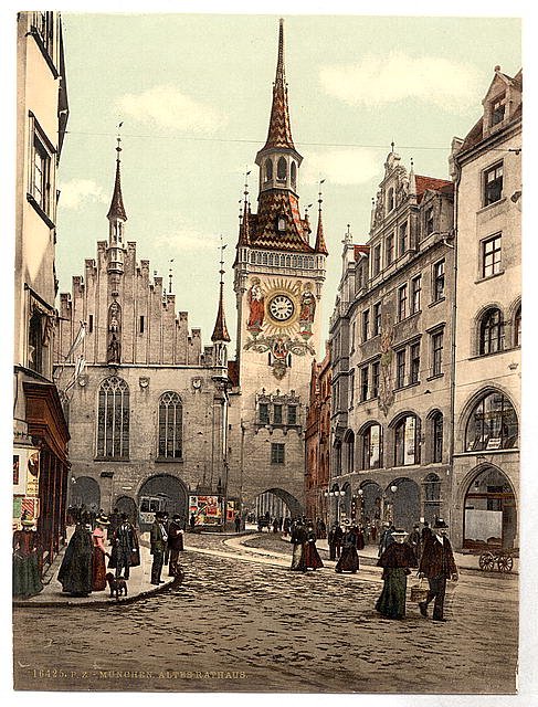 Old Town Hall Munich Bavaria Vintage A4 Photo Print