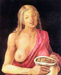 Old Woman With A Purse Durer A4 Photo Print